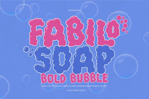 Fabilo Soap | Bold Bubble Font