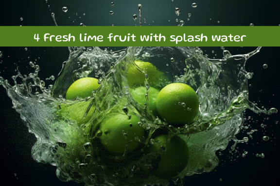 Fresh lime fruit with splash water
