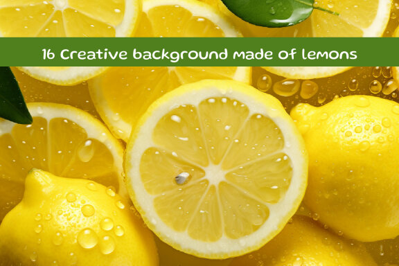 Creative background made of lemons