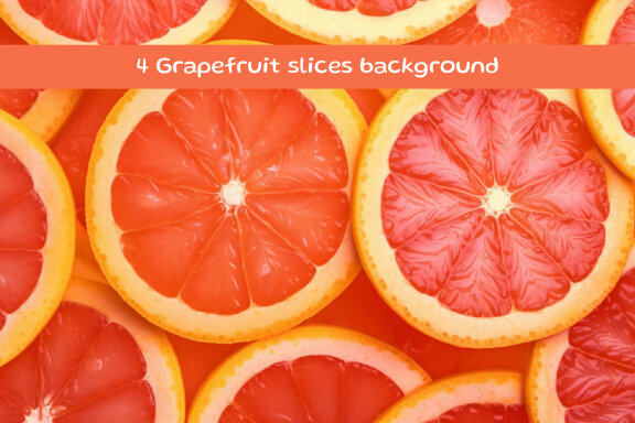 Grapefruit slices background