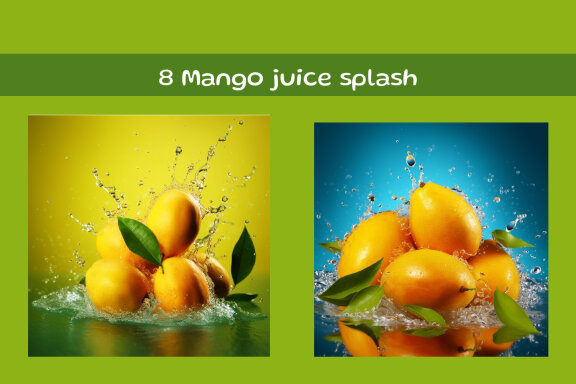 Mango juice splash