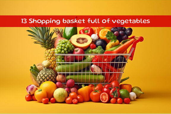 Shopping basket full of vegetables