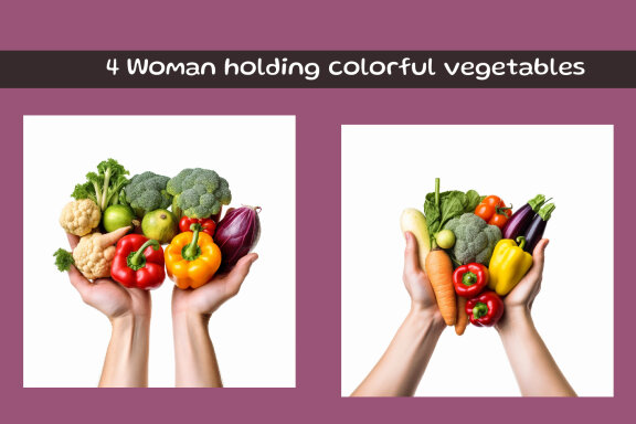 Woman holding colorful vegetables
