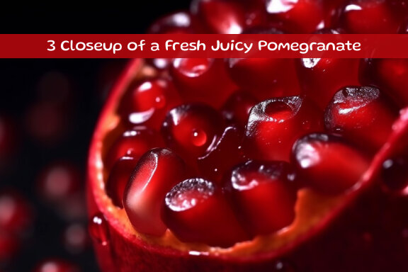 Closeup of a Fresh Juicy Pomegranate