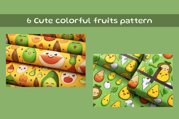 Colorful fruits slices pattern