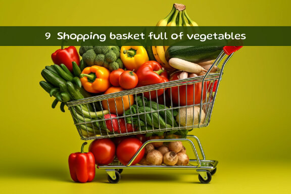 Shopping basket full of vegetables