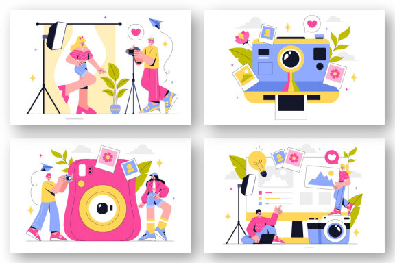 13 Photography Vector Illustration
