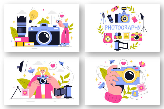 13 Photography Vector Illustration
