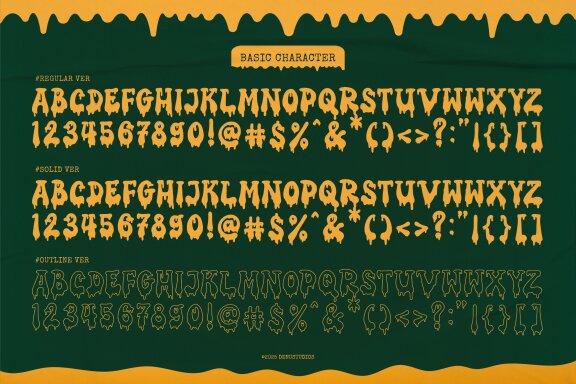 Weirdo Slimmy | Dripping Horror Font