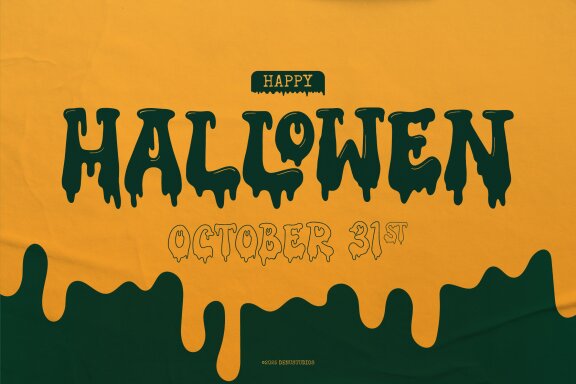 Weirdo Slimmy | Dripping Horror Font