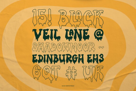 Weirdo Slimmy | Dripping Horror Font