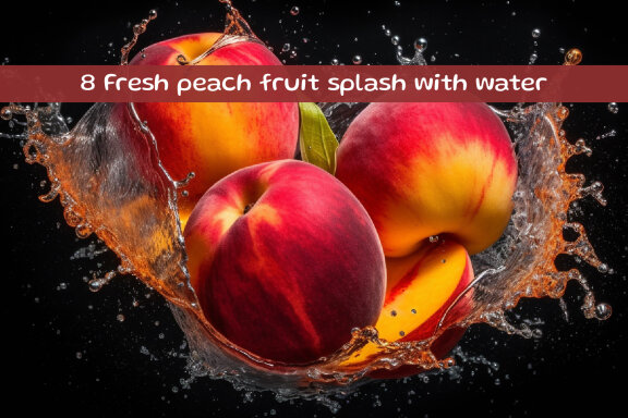 Fresh nectarine fruit splash with water