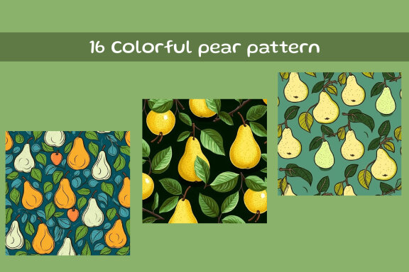 Colorful pear pattern