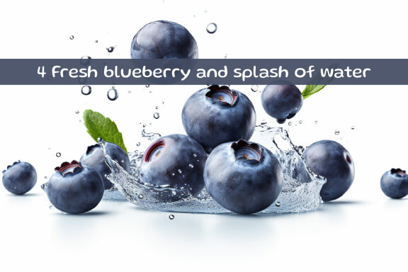 Fresh blueberry and splash of water