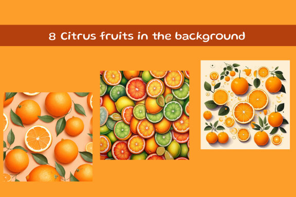 Citrus fruits with background