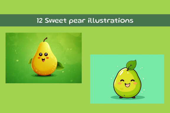 Sweet pear illustrations