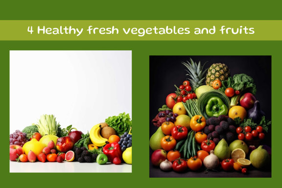 Healthy fresh vegetables and fruits