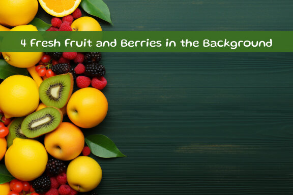 Fresh Fruit and Berries in the Background