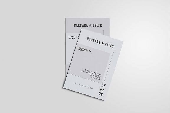 Minimalist Invitation Card Mockup