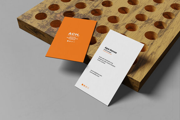 Clean Portrait Business Card Mockup