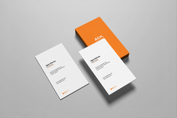 Perspective Portrait Business Card Mockup
