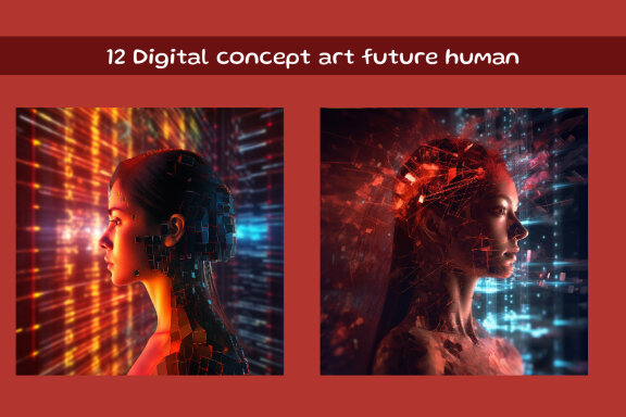 Digital concept art future human