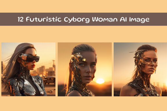 Futuristic Cyborg Woman AI Image