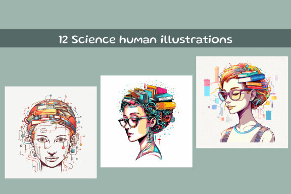 Science human illustrations