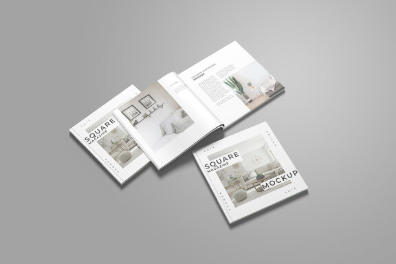 Multi Square Magazine Mockup