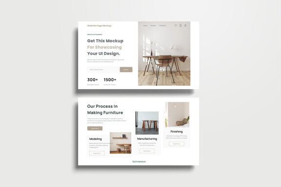Awesome UI Website Presentation Mockup
