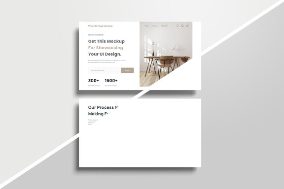 Awesome UI Website Presentation Mockup
