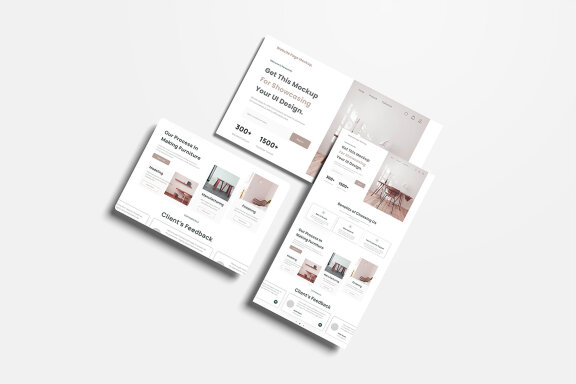 Perspective UI Website Presentation Mockup