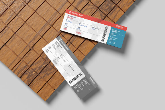 Two Plane Ticket Mockup