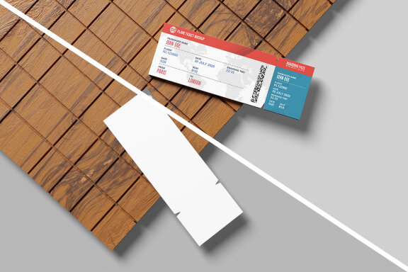 Two Plane Ticket Mockup
