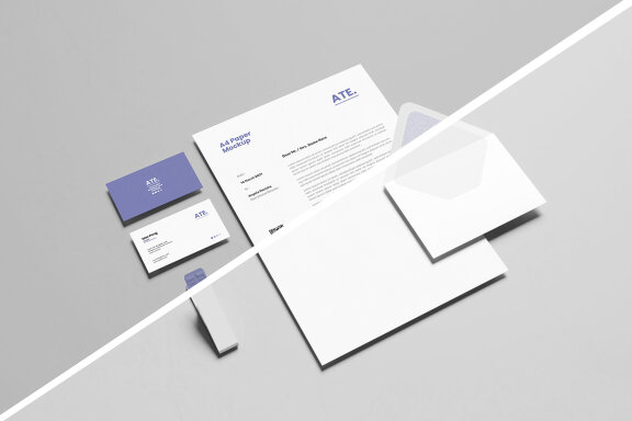 Perspective Stationery Mockup