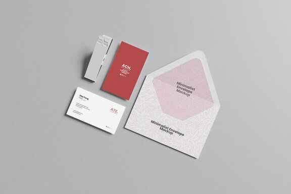 Business Card and Envelope Stationery Mockup