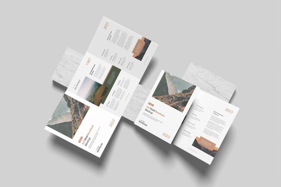 Clean A5 Trifold Brochure Mockup