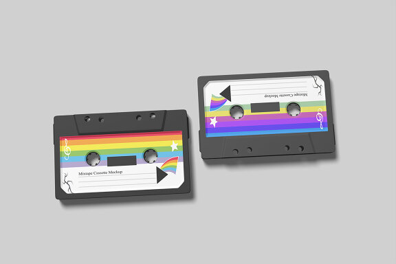 Clean Cassette Tape Mockup