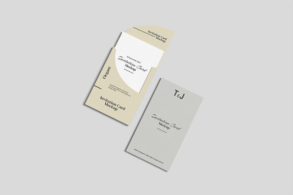 Mini Invitation Card Mockup