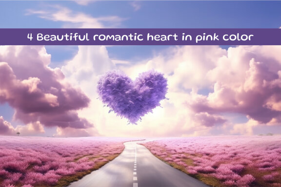 Beautiful romantic heart in pink color