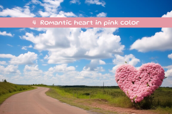 Romantic heart in pink color