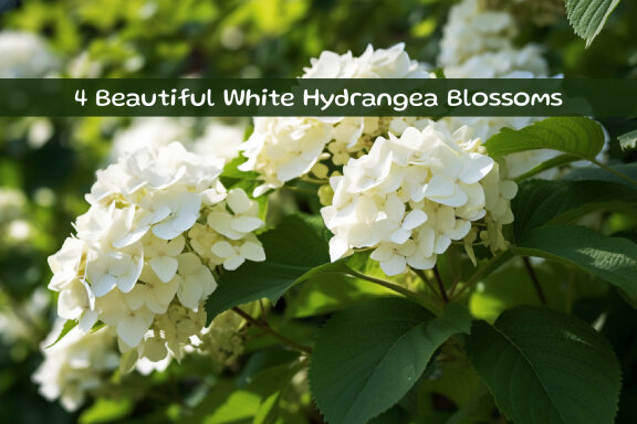 Beautiful White Hydrangea Blossoms