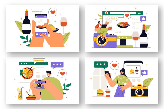 9 Food Blogging Illustration