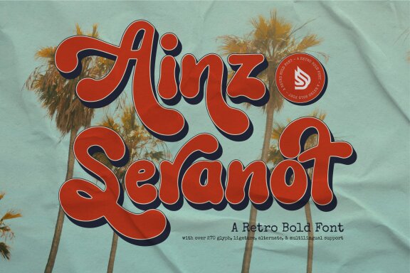Ainz Seranot | Retro Bold Font