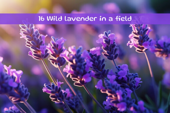 Wild lavender in a field