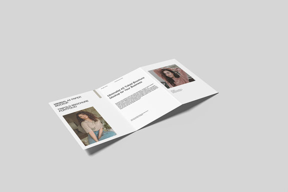 Perspective A5 Trifold Brochure Mockup