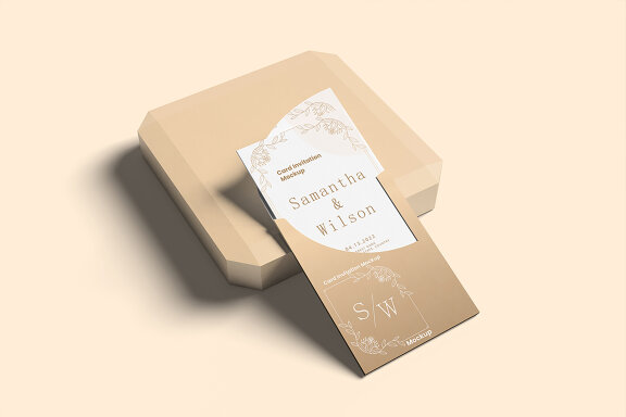 Clean Mini Invitation Card Mockup