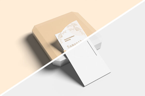 Clean Mini Invitation Card Mockup
