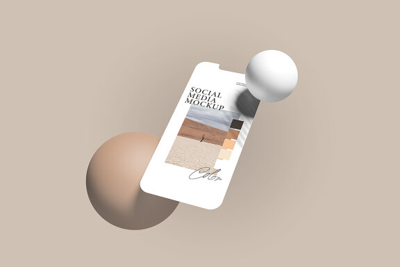 Floating Social Media Mockup