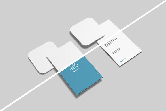 Clean Square and Portrait Business Card Mockup